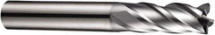 DORMER - 4 Flute Solid Carbide Roughing & Finishing Square End Mill - AlCrN Finish, Straight Shank, 35° Helix, Centercutting, Stub Length - Exact Tool & Supply