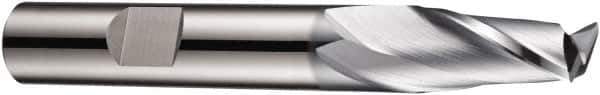 DORMER - 3mm Diam, 7mm LOC, 2 Flute Solid Carbide Keyway End Mill - Spiral Flute, AlCrN Finish, 6mm Shank Diam, 57mm OAL, 30° Helix, Centercutting - Exact Tool & Supply
