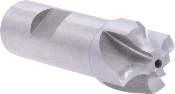 Union Butterfield - 3/16" Radius, 7/8" Mill Diam, 4 Flute High Speed Steel Corner Rounding End Mill - Single End, Uncoated, 3/8" Tip Diam, 3-1/8" OAL, 3/4" Shank Diam - Exact Tool & Supply