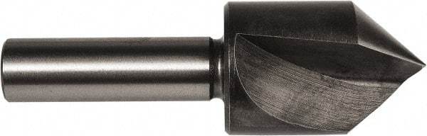 Union Butterfield - 1/2" Head Diam, 1/4" Shank Diam, 1 Flute 82° High Speed Steel Countersink - Bright Finish, 1-27/32" OAL, Single End, Straight Shank, Right Hand Cut - Exact Tool & Supply