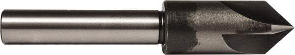 Union Butterfield - 5/8" Head Diam, 1/2" Shank Diam, 4 Flute 82° High Speed Steel Countersink - Bright Finish, 4" OAL, Single End, Straight Shank, Right Hand Cut - Exact Tool & Supply