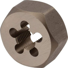 Union Butterfield - 1/4-18 NPT, 1-1/4" Hex, Right Hand, Hex Rethreading Die - 5/8" Thick, Adjustable, Chromium Steel, Series 2025 - Exact Tool & Supply