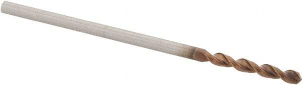 Walter-Titex - #54 130° Parabolic Flute Cobalt Screw Machine Drill Bit - AlCrN Finish, Right Hand Cut, 9mm Flute Length, 32mm OAL, Form V+A Point, Straight Shank - Exact Tool & Supply