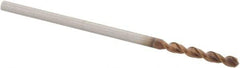 Walter-Titex - #54 130° Parabolic Flute Cobalt Screw Machine Drill Bit - AlCrN Finish, Right Hand Cut, 9mm Flute Length, 32mm OAL, Form V+A Point, Straight Shank - Exact Tool & Supply