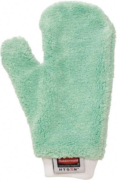 Rubbermaid - 11.9" Long Microfiber Cleaning & Dusting Mitt - Green, for Dusting - Exact Tool & Supply