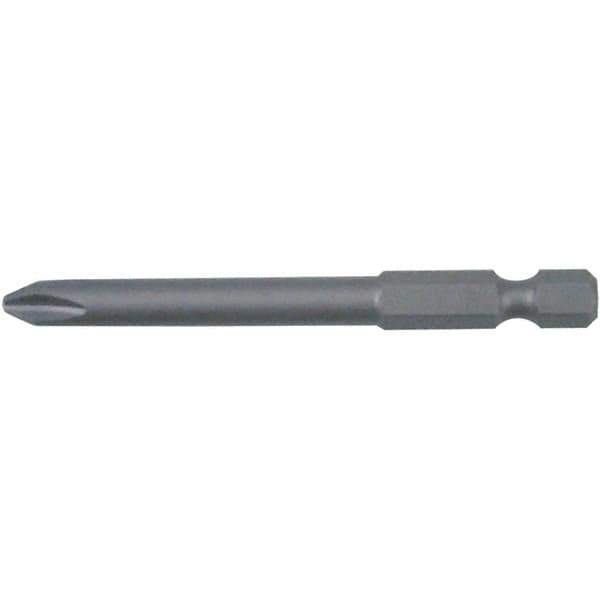 Wiha - #00 Phillips Power Bit Set - 1/4" Hex Drive, 2-3/4" OAL - Exact Tool & Supply