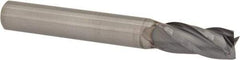 M.A. Ford - 1/4", 1/2" LOC, 1/4" Shank Diam, 2" OAL, 4 Flute, Solid Carbide Square End Mill - Single End, TiCN Finish, 30° Helix, Centercutting, Right Hand Cut, Right Hand Flute, Series 163 - Exact Tool & Supply