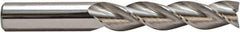 M.A. Ford - 3/4", 2-1/4" LOC, 3/4" Shank Diam, 5" OAL, 3 Flute, Solid Carbide Square End Mill - Single End, Uncoated, Spiral Flute, 36° Helix, Centercutting, Right Hand Cut, Right Hand Flute, Series 138 - Exact Tool & Supply