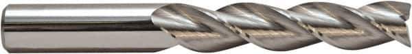 M.A. Ford - 1", 2" LOC, 1" Shank Diam, 5" OAL, 3 Flute, Solid Carbide Square End Mill - Single End, TiB2 Finish, 36° Helix, Centercutting, Right Hand Cut, Right Hand Flute, Series 138 - Exact Tool & Supply
