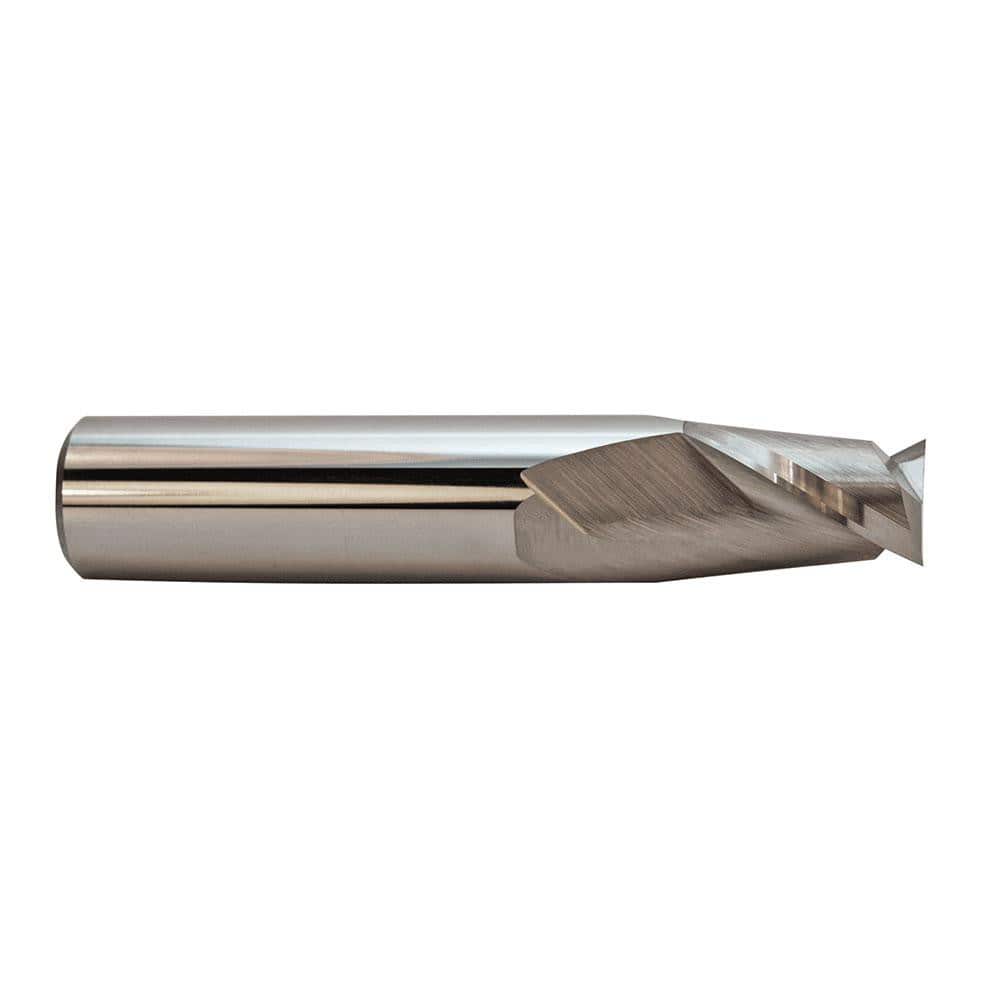Square End Mill: 7/16'' Dia, 5/8'' LOC, 7/16'' Shank Dia, 2-1/2'' OAL, 2 Flutes, Solid Carbide Single End, Uncoated, Spiral Flute, Centercutting, RH Cut, RH Flute, Series 164