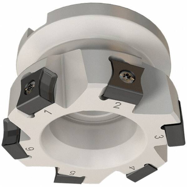 Iscar - 6 Inserts, 40mm Cut Diam, 16mm Arbor Diam, 10mm Max Depth of Cut, Indexable Square-Shoulder Face Mill - 0/90° Lead Angle, 40mm High, LN.. 11.. Insert Compatibility, Series TangMill - Exact Tool & Supply