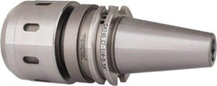 Accupro - CAT40 Taper Shank, 1-1/4" Hole Diam x 2.88" Nose Diam Milling Chuck - 3.54" Projection, 0.0002" TIR, Through-Spindle Coolant, Balanced to 10,000 RPM - Exact Tool & Supply