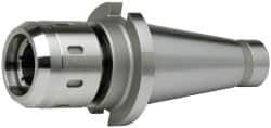 Accupro - CAT50 Taper Shank, 1-1/4" Hole Diam x 2.88" Nose Diam Milling Chuck - 3.54" Projection, 0.0002" TIR, Through-Spindle & DIN Flange Coolant, Balanced to 10,000 RPM - Exact Tool & Supply