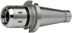 Accupro - CAT50 Taper Shank, 1-1/4" Hole Diam x 2.88" Nose Diam Milling Chuck - 3.54" Projection, 0.0002" TIR, Through-Spindle & DIN Flange Coolant, Balanced to 10,000 RPM - Exact Tool & Supply