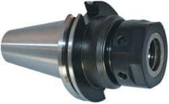 Parlec - 3/64" to 3/4" Capacity, 3" Projection, CAT50 Taper Shank, TG/PG 75 Collet Chuck - 0.0002" TIR, Through-Spindle - Exact Tool & Supply
