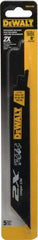 DeWALT - 8" Long x 1" Thick, Bi-Metal Reciprocating Saw Blade - Straight Profile, 14 to 18 TPI, Toothed Edge - Exact Tool & Supply