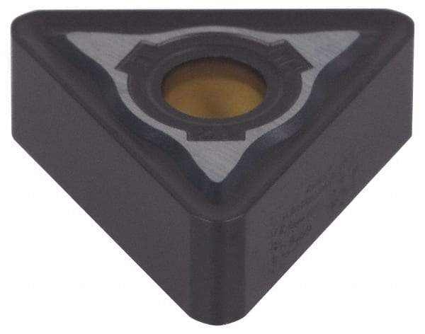 Kennametal - TNMG333 MW Grade KCP25 Carbide Turning Insert - TiCN/Al2O3 Finish, 60° Triangle, 3/8" Inscr Circle, 3/16" Thick, 3/64" Corner Radius - Exact Tool & Supply