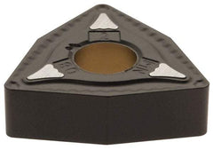 Kennametal - WNMG432 MN Grade KCP40 Carbide Turning Insert - TiCN/Al2O3 Finish, 80° Trigon, 1/2" Inscr Circle, 3/16" Thick, 1/32" Corner Radius - Exact Tool & Supply