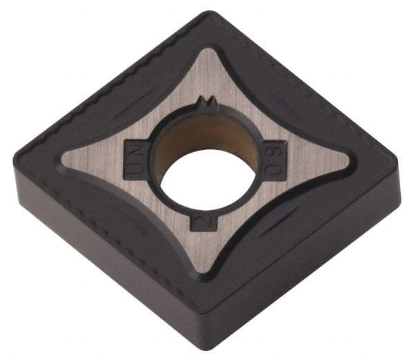 Kennametal - CNMG542 UN Grade KCK20 Carbide Turning Insert - TiCN/Al2O3 Finish, 80° Diamond, 5/8" Inscr Circle, 1/4" Thick, 1/32" Corner Radius - Exact Tool & Supply