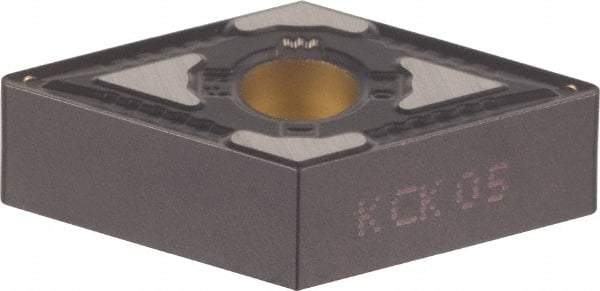 Kennametal - DNMG332 FN Grade KCK05 Carbide Turning Insert - TiCN/Al2O3 Finish, 55° Diamond, 3/8" Inscr Circle, 3/16" Thick, 1/32" Corner Radius - Exact Tool & Supply