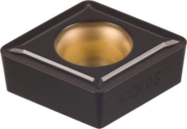 Kennametal - CCMT21.52 LF Grade KCK05 Carbide Turning Insert - TiCN/Al2O3 Finish, 80° Diamond, 1/4" Inscr Circle, 3/32" Thick, 1/32" Corner Radius - Exact Tool & Supply