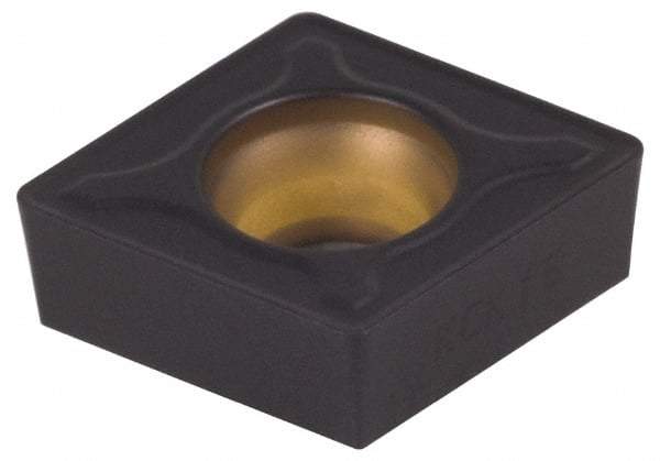 Kennametal - CCMT32.53 MF Grade KCP10 Carbide Turning Insert - TiCN/Al2O3 Finish, 80° Diamond, 3/8" Inscr Circle, 5/32" Thick, 3/64" Corner Radius - Exact Tool & Supply