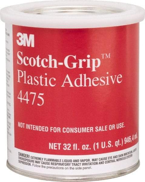 3M - 32 Fluid Ounce Container, Clear, Can Synthetic Resin Construction Adhesive - Series 4475 - Exact Tool & Supply
