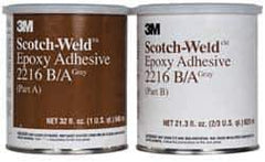 3M - 32 oz Can Two Part Epoxy - 90 min Working Time, 3,200 psi Shear Strength, Series 2216 - Exact Tool & Supply