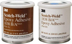 3M - 32 oz Can Two Part Epoxy - 60 min Working Time, 3,000 psi Shear Strength, Series 1838 - Exact Tool & Supply