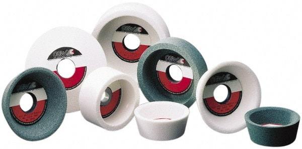 Camel Grinding Wheels - 5" Diam, 1-1/4" Hole Size, 1-3/4" Overall Thickness, 60 Grit, Type 11 Tool & Cutter Grinding Wheel - Medium Grade, Aluminum Oxide, J Hardness, Vitrified Bond, 5,348 RPM - Exact Tool & Supply