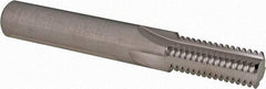 Scientific Cutting Tools - 1/2-14, 3/4-14 Thread, 1/2" Shank Diam, Bright Coating, Solid Carbide Straight Flute Thread Mill - 4 Flutes, 3-1/2" OAL, 1/2" Min Noml Diameter - Exact Tool & Supply
