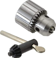 Accupro - JT2, 1/32 to 3/8" Capacity, Tapered Mount Drill Chuck - Keyed, 37mm Sleeve Diam, 51mm Open Length - Exact Tool & Supply