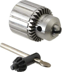Accupro - JT33, 3/64 to 1/2" Capacity, Tapered Mount Drill Chuck - Keyed, 46mm Sleeve Diam, 62mm Open Length - Exact Tool & Supply