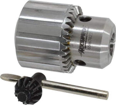 Accupro - JT6, 1/32 to 5/8" Capacity, Tapered Mount Drill Chuck - Keyed, 57mm Sleeve Diam, 77mm Open Length - Exact Tool & Supply