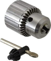 Accupro - JT3, 1/32 to 5/8" Capacity, Tapered Mount Drill Chuck - Keyed, 57mm Sleeve Diam, 77mm Open Length - Exact Tool & Supply