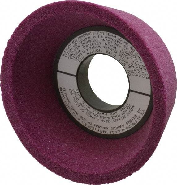 Grier Abrasives - 4" Diam, 1-1/4" Hole Size, 2-1/8" Overall Thickness, 60 Grit, Type 11 Tool & Cutter Grinding Wheel - Medium Grade, Aluminum Oxide, J Hardness, Vitrified Bond, 6,207 RPM - Exact Tool & Supply
