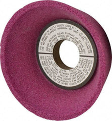 Grier Abrasives - 5" Diam, 1-1/4" Hole Size, 2-3/16" Overall Thickness, 46 Grit, Type 11 Tool & Cutter Grinding Wheel - Coarse Grade, Aluminum Oxide, H Hardness, Vitrified Bond, 4,966 RPM - Exact Tool & Supply