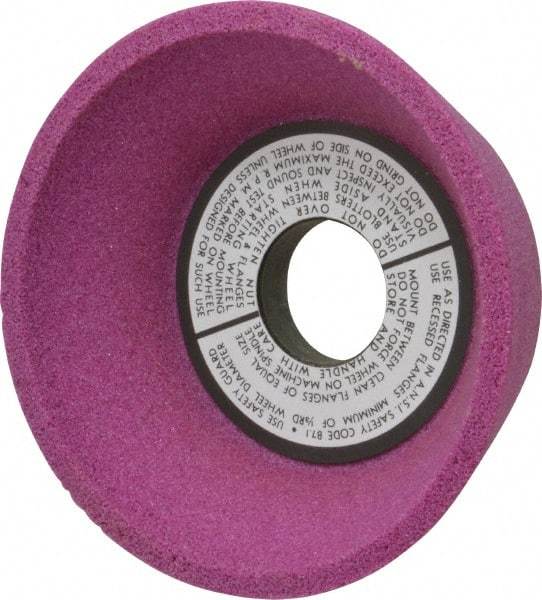 Grier Abrasives - 5" Diam, 1-1/4" Hole Size, 2-3/16" Overall Thickness, 60 Grit, Type 11 Tool & Cutter Grinding Wheel - Medium Grade, Aluminum Oxide, J Hardness, Vitrified Bond, 4,966 RPM - Exact Tool & Supply