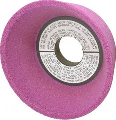 Grier Abrasives - 5" Diam, 1-1/4" Hole Size, 2-3/16" Overall Thickness, 60 Grit, Type 11 Tool & Cutter Grinding Wheel - Medium Grade, Aluminum Oxide, K Hardness, Vitrified Bond, 4,966 RPM - Exact Tool & Supply