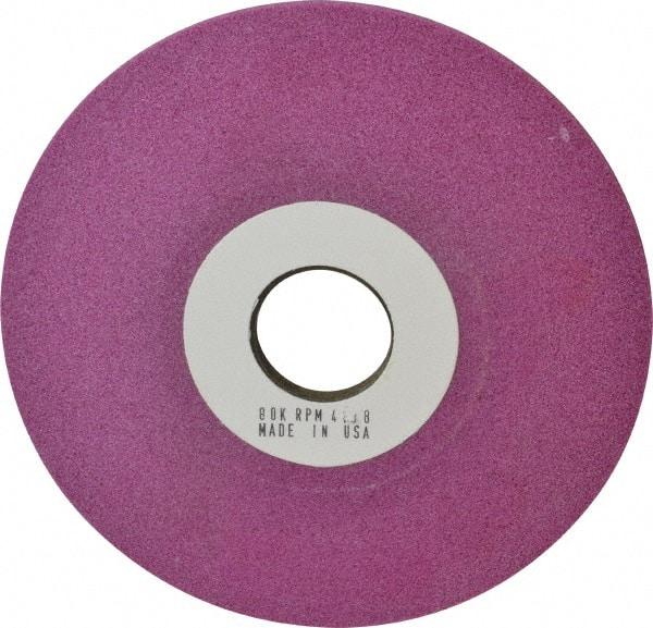 Grier Abrasives - 6" Diam, 1-1/4" Hole Size, 1/2" Overall Thickness, 80 Grit, Type 12 Tool & Cutter Grinding Wheel - Medium Grade, Aluminum Oxide, K Hardness, Vitrified Bond, 4,138 RPM - Exact Tool & Supply