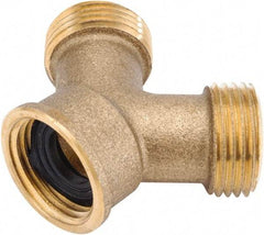 ANDERSON METALS - 3/4 GHT Garden Hose F x M x M Garden Hose Y - Zinc, Female Hose to Male Hose to Male Hose Connector - Exact Tool & Supply