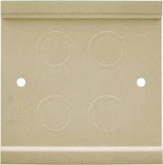 Hubbell Wiring Device-Kellems - 4-3/4 Inch Long x 4-3/4 Inch High, Rectangular Raceway Fitting - Ivory, For Use with HBL4750 Series Raceways - Exact Tool & Supply