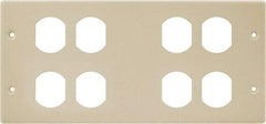 Hubbell Wiring Device-Kellems - 10.22 Inch Long x 4-3/4 Inch High, Rectangular 4 Gang Raceway Cover Plate - Ivory, For Use with HBL4750 Series Raceways - Exact Tool & Supply