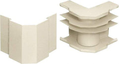 Hubbell Wiring Device-Kellems - 4.88 Inch Long x 4-3/4 Inch High, Raceway Elbow End - Ivory, For Use with HBL4750 Series Raceways - Exact Tool & Supply