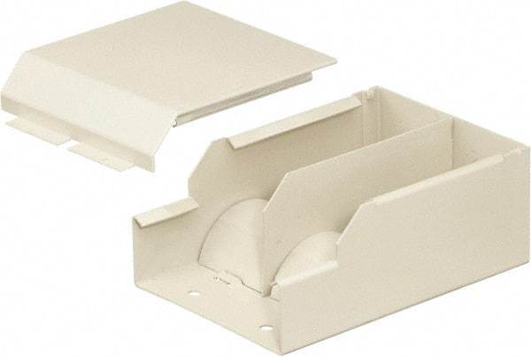 Hubbell Wiring Device-Kellems - 6.76 Inch Long x 4-3/4 Inch Wide x 2.66 Inch High, Rectangular Raceway Fitting - Ivory, For Use with HBL4750 Series Raceways - Exact Tool & Supply