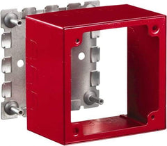 Hubbell Wiring Device-Kellems - 4.64 Inch Long x 2-3/4 Inch Wide x 4.54 Inch High, Rectangular Raceway Box - Red, For Use with HBL500 Series Raceways and HBL750 Series Raceways - Exact Tool & Supply