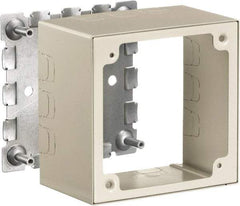 Hubbell Wiring Device-Kellems - 4.64 Inch Long x 2-3/4 Inch Wide x 4.54 Inch High, Rectangular Raceway Box - Ivory, For Use with HBL500 Series Raceways and HBL750 Series Raceways - Exact Tool & Supply