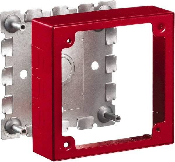 Hubbell Wiring Device-Kellems - 4.64 Inch Long x 1.38 Inch Wide x 4.54 Inch High, Rectangular Raceway Box - Red, For Use with HBL500 Series Raceways and HBL750 Series Raceways - Exact Tool & Supply