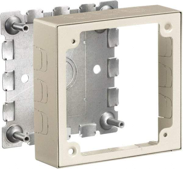 Hubbell Wiring Device-Kellems - 4.64 Inch Long x 1.38 Inch Wide x 4.54 Inch High, Rectangular Raceway Box - Ivory, For Use with HBL500 Series Raceways and HBL750 Series Raceways - Exact Tool & Supply