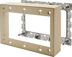 Hubbell Wiring Device-Kellems - 6.45 Inch Long x 1.38 Inch Wide x 4.54 Inch High, Rectangular Raceway Box - Ivory, For Use with HBL500 Series Raceways and HBL750 Series Raceways - Exact Tool & Supply